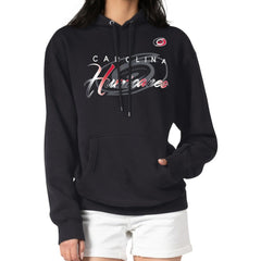 NHL Carolina Hurricanes G-III 4Her by Carl Banks Shadow Logo Fleece Pullover Hoodie - Black