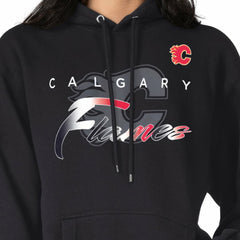 NHL Calgary Flames G-III 4Her by Carl Banks Shadow Logo Fleece Pullover Hoodie - Black