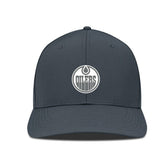 NHL Edmonton Oilers Levelwear Rise Slate & Snow Structured Flex Hat - Charcoal