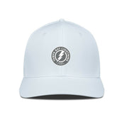 NHL Tampa Bay Lightning Levelwear Rise Slate & Snow Structured Flex Hat - White