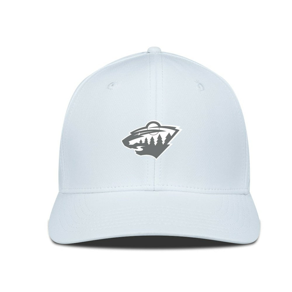 NHL Minnesota Wild Levelwear Rise Slate & Snow Structured Flex Hat - White