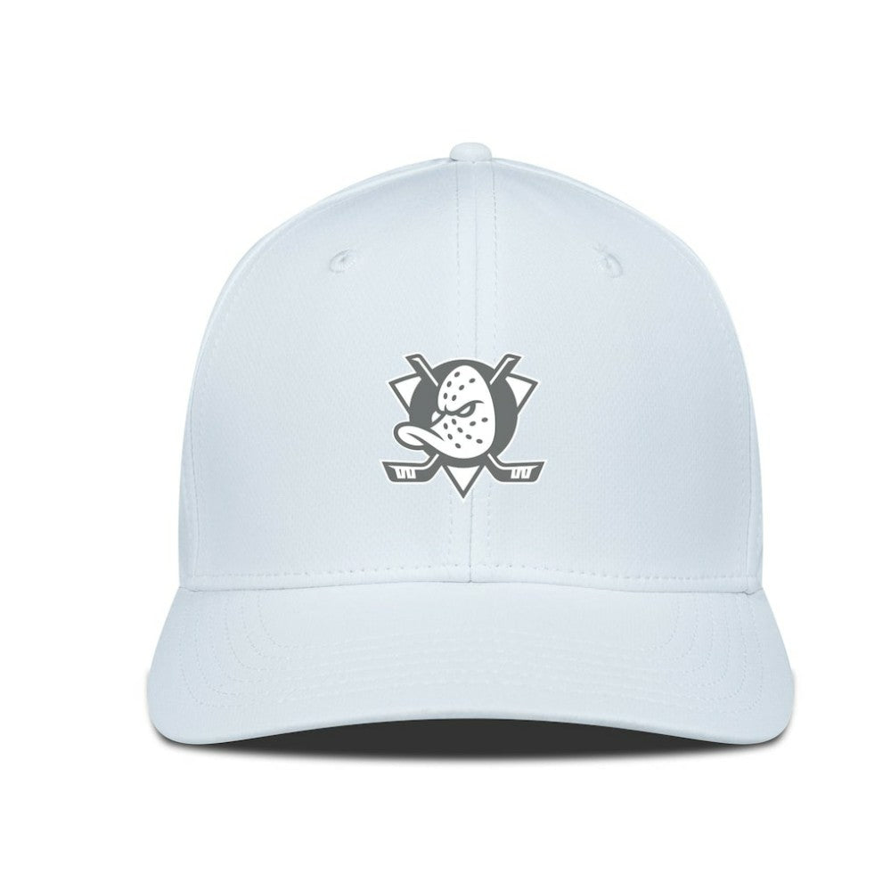 NHL Anaheim Ducks Levelwear Rise Slate & Snow Structured Flex Hat - White