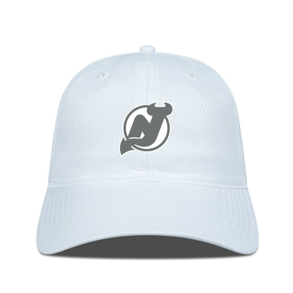 NHL New Jersey Devils Levelwear Matrix Slate & Snow Unstructured Adjustable Hat - White