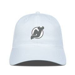 NHL New Jersey Devils Levelwear Matrix Slate & Snow Unstructured Adjustable Hat - White