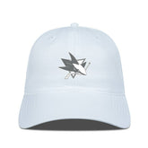 NHL San Jose Sharks Levelwear Matrix Slate & Snow Unstructured Adjustable Hat - White