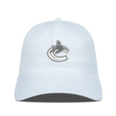 NHL Vancouver Canucks Levelwear Matrix Slate & Snow Unstructured Adjustable Hat - White