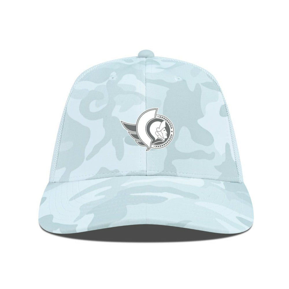 NHL Ottawa Senators Levelwear Clash Slate & Snow Meshback Flex Hat - Camo