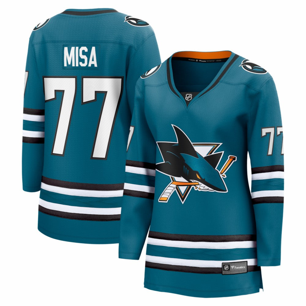 NHL Michael Misa San Jose Sharks Fanatics Women's Breakaway Jersey - Teal