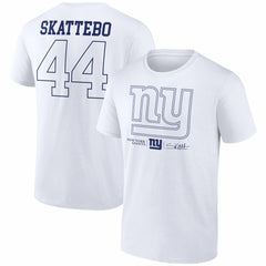 Cam Skattebo New York Giants Tonal Player Name & Number T-Shirt White