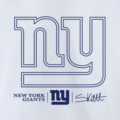 Cam Skattebo New York Giants Tonal Player Name & Number T-Shirt White