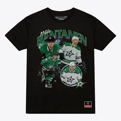 NHL Mikko Rantanen Dallas Stars Mitchell & Ness Player Collage T-Shirt - Black