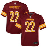 NFL Jacory Croskey-Merritt Washington Commanders Youth Team Game Jersey - Burgundy
