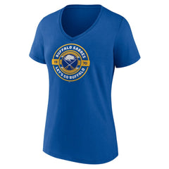 NHL Buffalo Sabres Women's Native V-Neck T-Shirt - Royal