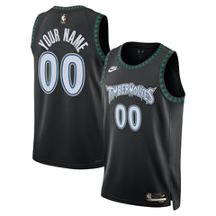 NBA Minnesota Timberwolves Unisex Swingman Custom Jersey - Classic Edition - Black