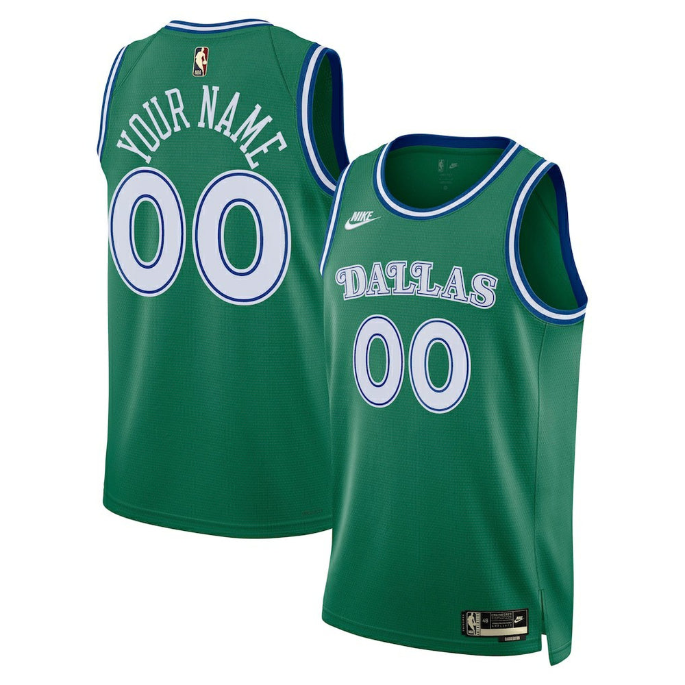 NBA Dallas Mavericks Unisex Swingman Custom Jersey sale - Classic Editi- Green