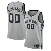 NBA San Antonio Spurs Jordan Brand Unisex Swingman Custom Jersey - Statement Edition - Silver for sale