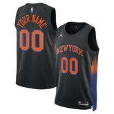 NBA New York Knicks Jordan Brand Unisex Swingman Custom Jersey - Statement Edition - Black cheap
