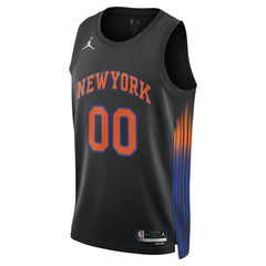 NBA New York Knicks Jordan Brand Unisex Swingman Custom Jersey - Statement Edition - Black cheap