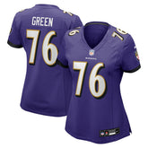 NFL Kenyon Green Baltimore Ravens Women's Team Game Jersey - Purple