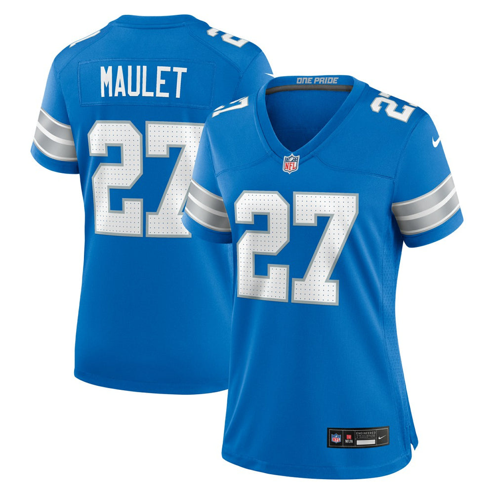NFL Arthur Maulet Detroit Lions Women's Team Game Jersey - Blue