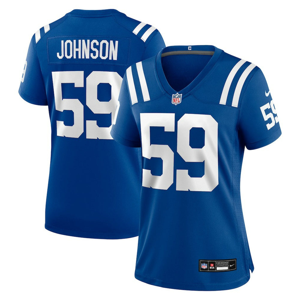 NFL Buddy Johnson Indianapolis Colts Women's Team Game Jersey - Royal