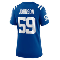 NFL Buddy Johnson Indianapolis Colts Women's Team Game Jersey - Royal