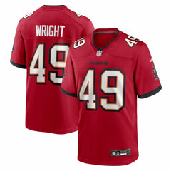 NFL Owen Wright Tampa Bay Buccaneers Team Game Jersey - Red