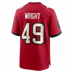 NFL Owen Wright Tampa Bay Buccaneers Team Game Jersey - Red