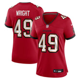 NFL Owen Wright Tampa Bay Buccaneers Women's Team Game Jersey - Red