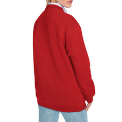 Buffalo Bills Starter Women's Arch Stripe Fleece Sweatshirt Red