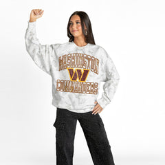 Washington Commanders Gameday Couture Women's Whiteout Oversized Premium Fleece Sweatshirt Arctic Camo