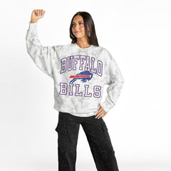 Buffalo Bills Gameday Couture Women's Whiteout Oversized Premium Fleece Sweatshirt Arctic Camo
