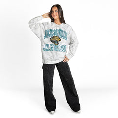 Jacksonville Jaguars Gameday Couture Women's Whiteout Oversized Premium Fleece Sweatshirt Arctic Camo