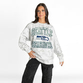 Seattle Seahawks Gameday Couture Women's Whiteout Oversized Premium Fleece Sweatshirt Arctic Camo