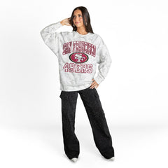 San Francisco 49ers Gameday Couture Women's Whiteout Oversized Premium Fleece Sweatshirt Arctic Camo