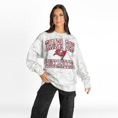 Tampa Bay Buccaneers Gameday Couture Women's Whiteout Oversized Premium Fleece Sweatshirt Arctic Camo