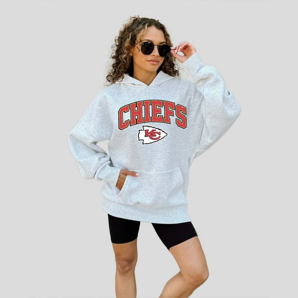 Kansas City Chiefs Gameday Couture Women's Fan Edition Premium Weight Hoodie Ash