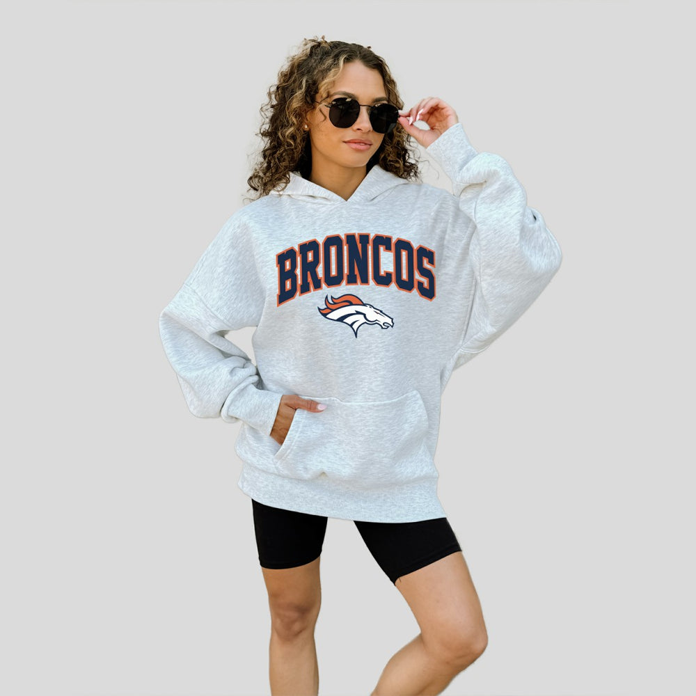 Denver Broncos Gameday Couture Women's Fan Edition Premium Weight Hoodie Ash