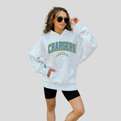 Los Angeles Chargers Gameday Couture Women's Fan Edition Premium Weight Hoodie Ash