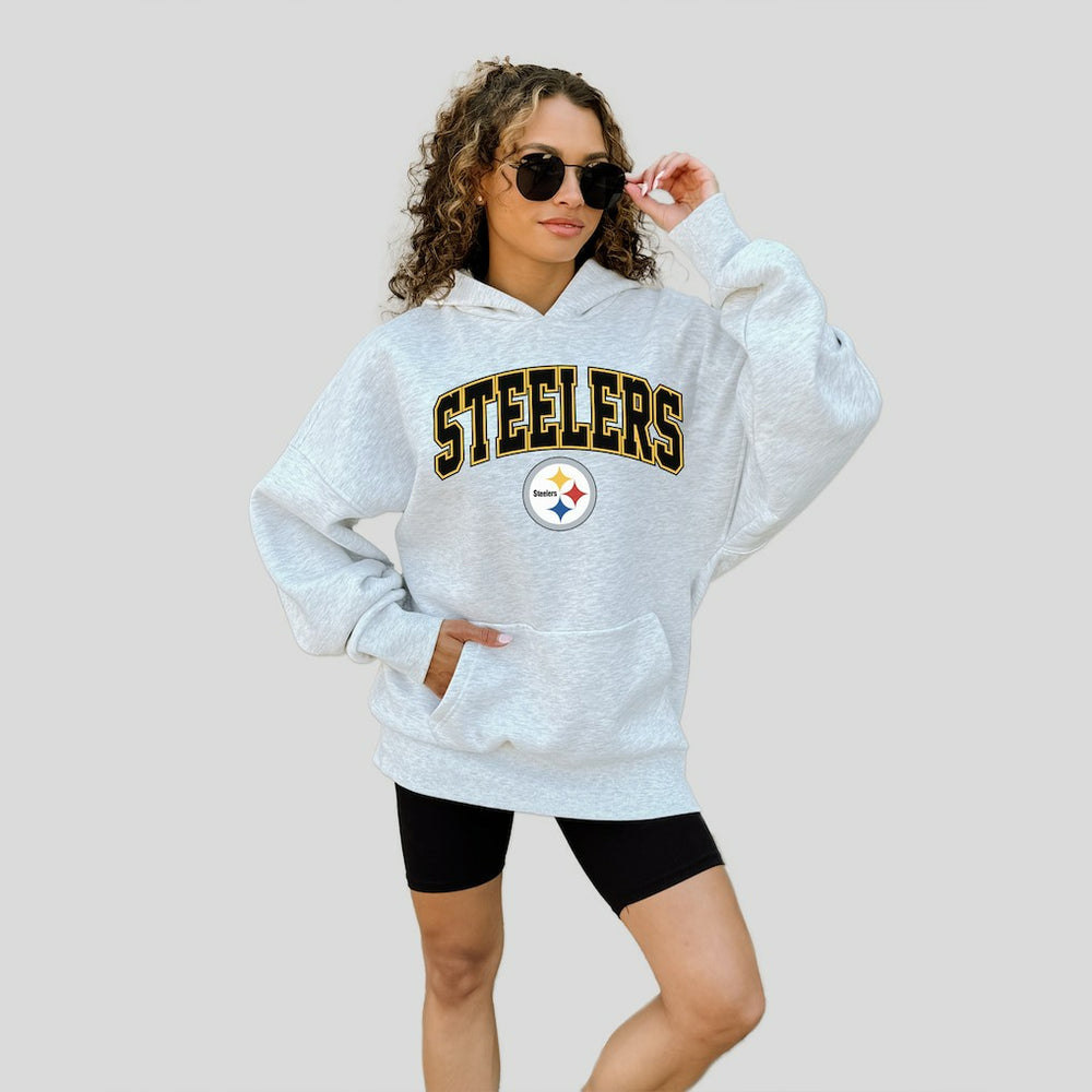 Pittsburgh Steelers Gameday Couture Women's Fan Edition Premium Weight Hoodie Ash