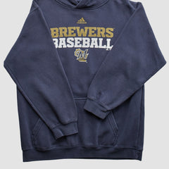 Milwaukee Brewers Adidas 2000s Pullover Sweatshirt - Navy - XS by Fanatics Real Vintage Pullover