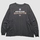 New Orleans Saints 2000s Long Sleeve T-Shirt Black Vintage