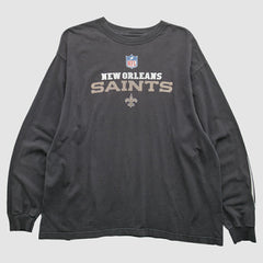 New Orleans Saints 2000s Long Sleeve T-Shirt Black Vintage
