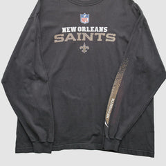 New Orleans Saints 2000s Long Sleeve T-Shirt Black Vintage