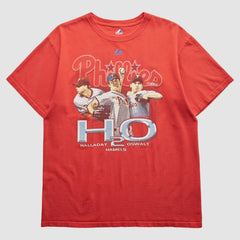 Philadelphia Phillies Majestic 2010 T-Shirt - Red - M by Fanatics Real Vintage T-shirts