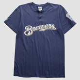 Milwaukee Brewers Majestic 2000s T-Shirt - Navy - M by Fanatics Real Vintage T-shirts