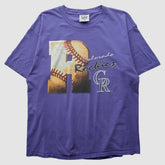 Colorado Rockies Lee Apparel 90s T-Shirt - Purple - L by Fanatics Real Vintage T-shirts