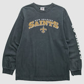 New Orleans Saints NFL 2000s Long Sleeve T-Shirt Black Vintage