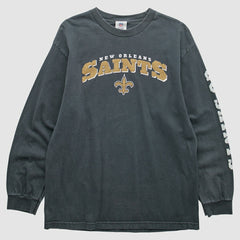 New Orleans Saints NFL 2000s Long Sleeve T-Shirt Black Vintage