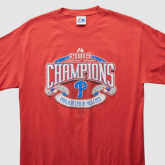 Philadelphia Phillies Majestic 2009 T-Shirt - Red - M by Fanatics Real Vintage T-shirts